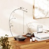 image:imageUmbra Orchid Jewelry Hanging Tree Stand  MultiFunctional Necklace Metal Holder Display Organizer Rack With a Ring Dish Tray  Great For Organization  Can Be Used As Decor Dining Room CenterpieceGun Metal