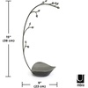 image:imageUmbra Orchid Jewelry Hanging Tree Stand  MultiFunctional Necklace Metal Holder Display Organizer Rack With a Ring Dish Tray  Great For Organization  Can Be Used As Decor Dining Room CenterpieceGun Metal