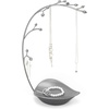 image:imageUmbra Orchid Jewelry Hanging Tree Stand  MultiFunctional Necklace Metal Holder Display Organizer Rack With a Ring Dish Tray  Great For Organization  Can Be Used As Decor Dining Room CenterpieceGun Metal