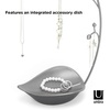 image:imageUmbra Orchid Jewelry Hanging Tree Stand  MultiFunctional Necklace Metal Holder Display Organizer Rack With a Ring Dish Tray  Great For Organization  Can Be Used As Decor Dining Room CenterpieceGun Metal