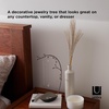 image:imageUmbra Orchid Jewelry Hanging Tree Stand  MultiFunctional Necklace Metal Holder Display Organizer Rack With a Ring Dish Tray  Great For Organization  Can Be Used As Decor Dining Room CenterpieceGun Metal