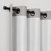 image:imageUmbra Ottoman Textured Solid 100 Blackout Grommet 95 in Long x 50 in Wide Window Curtain Panel LinenCement