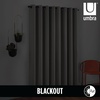 image:imageUmbra Ottoman Textured Solid 100 Blackout Grommet 95 in Long x 50 in Wide Window Curtain Panel LinenCement