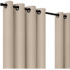image:imageUmbra Ottoman Textured Solid 100 Blackout Grommet 95 in Long x 50 in Wide Window Curtain Panel LinenLight Bronze