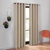 image:imageUmbra Ottoman Textured Solid 100 Blackout Grommet 95 in Long x 50 in Wide Window Curtain Panel LinenLight Bronze