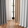 image:imageUmbra Ottoman Textured Solid 100 Blackout Grommet 95 in Long x 50 in Wide Window Curtain Panel LinenSlate Blue