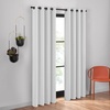 image:imageUmbra Ottoman Textured Solid 100 Blackout Grommet 95 in Long x 50 in Wide Window Curtain Panel LinenWhite