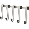 image:imageUmbra Schnook Steel Over the Door Hooks 5Hook Set BlackNickel  Rubber tips protect clothes no hardware needed holds 5 lbs each measures 18x8 inches bathroom or bedroom use5 Hook