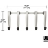 image:imageUmbra Schnook Steel Over the Door Hooks 5Hook Set BlackNickel  Rubber tips protect clothes no hardware needed holds 5 lbs each measures 18x8 inches bathroom or bedroom use5 Hook Pack of 6