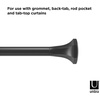 image:imageUmbra Sita Curtain Rod for Window Adjustable 72 to 144 Black  Durable metal construction sturdy curtain support everyday use3672 inch