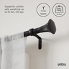 image:imageUmbra Sita Curtain Rod for Window Adjustable 72 to 144 Black  Durable metal construction sturdy curtain support everyday use72144 inch