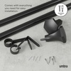 image:imageUmbra Sita Curtain Rod for Window Adjustable 72 to 144 Black  Durable metal construction sturdy curtain support everyday use72144 inch
