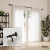 image:imageUmbra Sita Curtain Rod for Window Adjustable 72 to 144 Black  Durable metal construction sturdy curtain support everyday use72144 inch