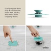 image:imageUmbra Starfish Hair Catcher Suction Cup Drain Cover 6Inch Lagoon Blue  Silicone material flexible and durable water resistant seal easy to clean rust proof fits standard tubs