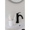 image:imageUmbra Step Toothbrush Holder 3 Compartment Bathroom Organizer White  Melamine construction glossy finish durable for busy households elevated base detail holds brushes uprightWhite