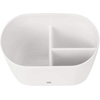 image:imageUmbra Step Toothbrush Holder 3 Compartment Bathroom Organizer White  Melamine construction glossy finish durable for busy households elevated base detail holds brushes uprightWhite