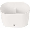 image:imageUmbra Step Toothbrush Holder 3 Compartment Bathroom Organizer White  Melamine construction glossy finish durable for busy households elevated base detail holds brushes uprightWhite