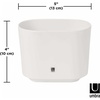 image:imageUmbra Step Toothbrush Holder 3 Compartment Bathroom Organizer White  Melamine construction glossy finish durable for busy households elevated base detail holds brushes uprightWhite
