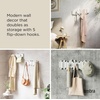 image:imageUmbra Sticks Wall Mount Coat Rack 5 Hook Retractable Pegs Grey  Mounting hardware included sculptural modern design entryway or bedroom use recycled plasticWhite