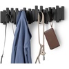 image:imageUmbra Sticks Wall Mount Coat Rack 5 Hook Retractable Pegs Grey  Mounting hardware included sculptural modern design entryway or bedroom use recycled plasticBlack