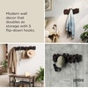 image:imageUmbra Sticks Wall Mount Coat Rack 5 Hook Retractable Pegs Grey  Mounting hardware included sculptural modern design entryway or bedroom use recycled plasticEspresso