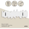 image:imageUmbra Sticks Wall Mount Coat Rack 5 Hook Retractable Pegs Grey  Mounting hardware included sculptural modern design entryway or bedroom use recycled plasticWhite
