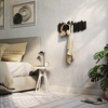 image:imageUmbra Sticks Wall Mount Coat Rack 5 Hook Retractable Pegs Grey  Mounting hardware included sculptural modern design entryway or bedroom use recycled plasticBlack