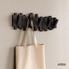 image:imageUmbra Sticks Wall Mount Coat Rack 5 Hook Retractable Pegs Grey  Mounting hardware included sculptural modern design entryway or bedroom use recycled plasticEspresso
