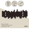 image:imageUmbra Sticks Wall Mount Coat Rack 5 Hook Retractable Pegs Grey  Mounting hardware included sculptural modern design entryway or bedroom use recycled plasticEspresso