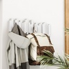 image:imageUmbra Sticks Wall Mount Coat Rack 5 Hook Retractable Pegs Grey  Mounting hardware included sculptural modern design entryway or bedroom use recycled plasticWhite