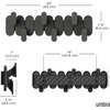 image:imageUmbra Tempo WallMount Coat Rack with 6 Hooks SandBlack