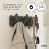 image:imageUmbra Tempo WallMount Coat Rack with 6 Hooks SandBlack