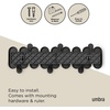 image:imageUmbra Tempo WallMount Coat Rack with 6 Hooks SandBlack