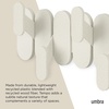 image:imageUmbra Tempo WallMount Coat Rack with 6 Hooks SandSand
