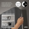 image:imageUmbra Twilight Single Curtain Rod 66120 Black  Adjustable Wrap Around Drapery Rod with Brackets Blackout Curtain Rod for Windows amp Layered Curtains30 to 84