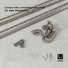 image:imageUmbra Twilight Single Curtain Rod Set  Wrap Around Design is Ideal for Blackout or Room Darkening Panels 4888 Nickel amp 242731782REM Basic Curtain Drapery Holdback for Window SilverNickelNickel