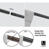 image:imageUmbra Zen Modern 1Inch Curtain Rod Includes 2 Matching Finials Brackets amp Hardware 32 to 128Inch 42120 Black32128 Inch