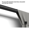 image:imageUmbra Zen Modern 1Inch Curtain Rod Includes 2 Matching Finials Brackets amp Hardware 32 to 128Inch 42120 Black32128 Inch