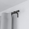 image:imageUmbra Zen Modern 1Inch Curtain Rod Includes 2 Matching Finials Brackets amp Hardware 32 to 128Inch 42120 Black32128 Inch