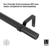 image:imageUmbra Zen Modern 1Inch Curtain Rod Includes 2 Matching Finials Brackets amp Hardware 32 to 128Inch 42120 Black32128 Inch