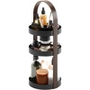 image:imageUmbra Bellwood Makeup Organizer with Handle Large BlackWalnut  Three tier capacity removable brush cup integrated carry design vanity countertop use sixty percent recycled plastic