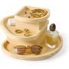 image:imageUmbra Cove Storage Box 3Tier Stackable Jewelry Organizer Natural  Engineered wood hidden compartments linen lining nonslip rubber feet surface protectionNatural