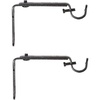 image:imageUmbra Curtain Rod Bracket  Adjustable Wall Bracket for Drapery Rod Set of 2 BlackBlack
