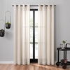 image:imageUmbra Dagen Slub Textured Sheer Grommet 95 in Long x 50 in Wide Window Curtain Panel WhiteLight Bronze
