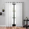 image:imageUmbra Dagen Slub Textured Sheer Grommet 95 in Long x 50 in Wide Window Curtain Panel WhiteWhite