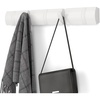 image:imageUmbra Flip Coat Rack Wall Mounted 5Hook Space Saving White  Real wood and steel build retractable hooks fold flat holds coats bags and scarves easy installWhiteWhite
