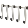image:imageUmbra Schnook Steel Over the Door Hooks 5Hook Set BlackNickel  Rubber tips protect clothes no hardware needed holds 5 lbs each measures 18x8 inches bathroom or bedroom use5 Hook