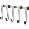 image:imageUmbra Schnook Steel Over the Door Hooks 5Hook Set BlackNickel  Rubber tips protect clothes no hardware needed holds 5 lbs each measures 18x8 inches bathroom or bedroom use5 Hook Pack of 6