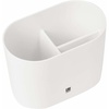 image:imageUmbra Step Toothbrush Holder 3 Compartment Bathroom Organizer White  Melamine construction glossy finish durable for busy households elevated base detail holds brushes uprightWhite