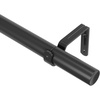 image:imageUmbra Zen Modern 1Inch Curtain Rod Includes 2 Matching Finials Brackets amp Hardware 32 to 128Inch 42120 Black32128 Inch